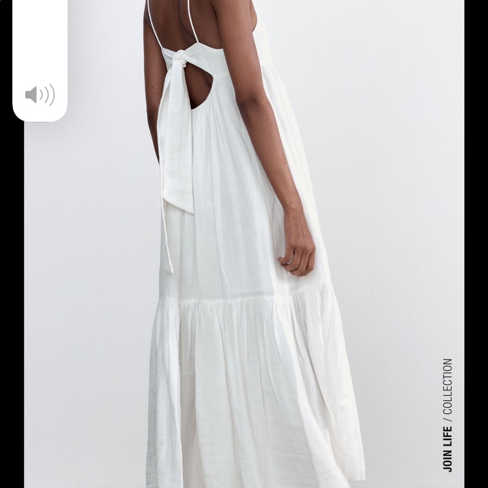 Zara white midi dress size M